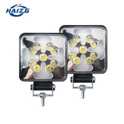 Haizg New Offroad White Yellow Amber Triangle Flood Spot 12V LED Work Light, 45W 4X4 4&quot; Inch LED Driving Light