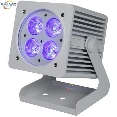 New 4X18W 6in1 Rgbaw UV Outdoor Watperproof Battery Powered DMX Mobile LED PAR Light