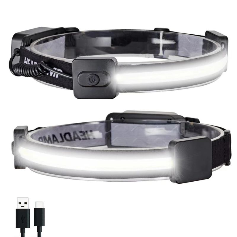 Tik Tok Hot Sale High-Stretch Headband COB Headlamp for Camping