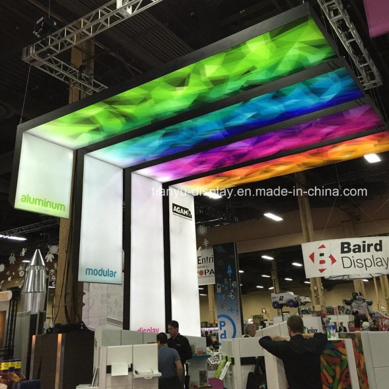 LED Fabric L Shape Lightbox for Advertising Commercial Application Exhibition Booth Display Equipment