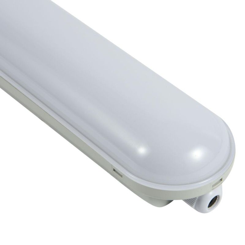LED Triproof Light Fixture Waterproof Lamp Non-Corresive Car Park Light IP65 Ik08 No Clips
