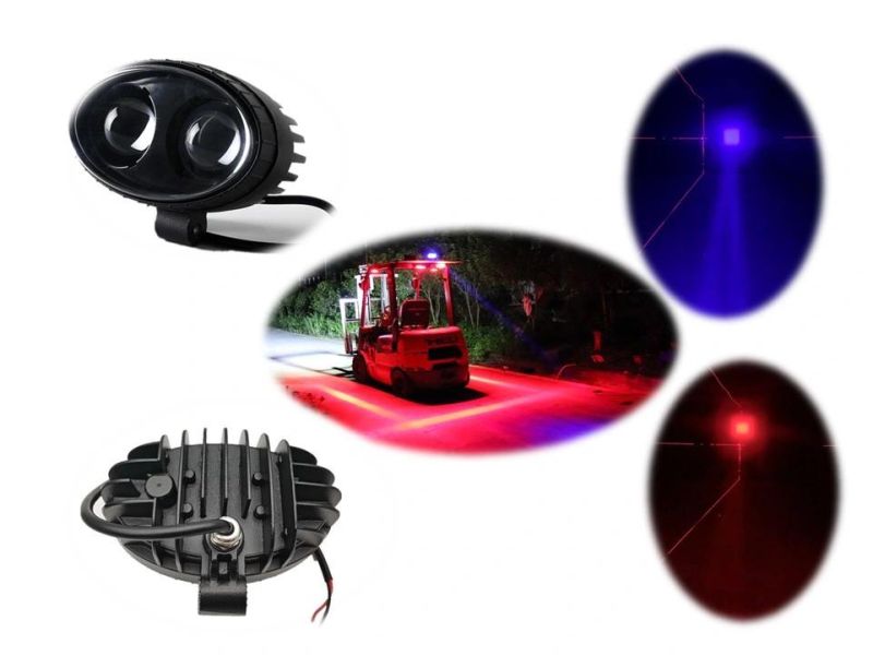 LED Light Waterproof Screw 4D 80V LED 10W Blue Spot Forklift Light LED Work Light