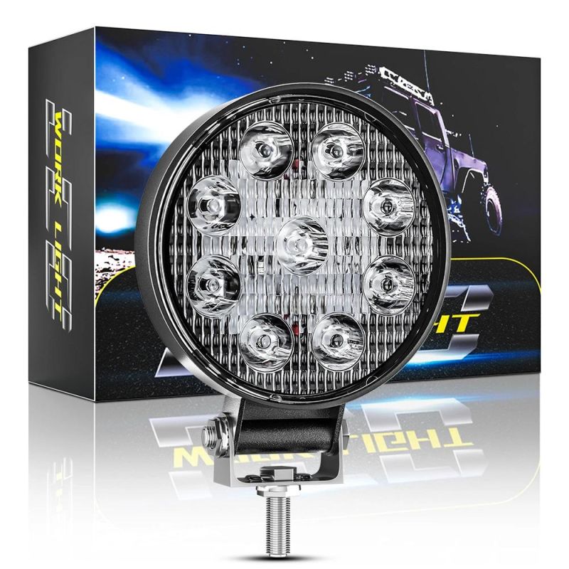 Dxz 4 Inch 9 LED 27W 25mm 4X4 LED Offroad SUV Heavy Truck LED Working Light Work Light Round