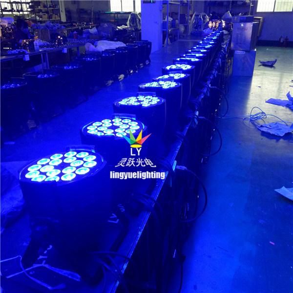 Stage Disco Light PAR 64 18X18W 6in1 RGBWA UV LED PAR