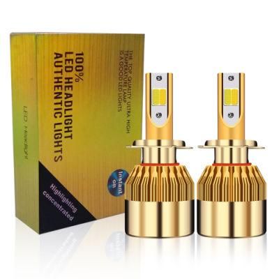 C6 Dual-Color Car LED Headlight Fog Light Fog Lamp Bulbs