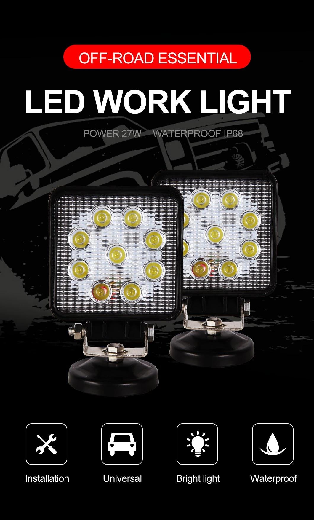 Super Bright Offroad Car 27W LED Work Light Bar Headlight LED Driving Light