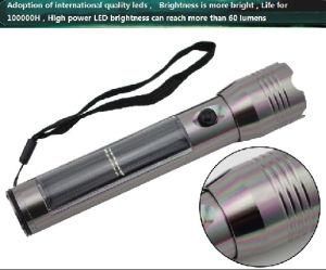 Aluminium LED Flashlight with Solar Energy (HSX-FLU01)