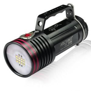 Archon Wg76W 6500 Lumens LED Diving Video Light with Two Different Lights White + Red