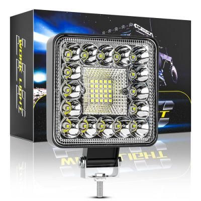 Dxz 4inch Flash Universal Car Truck SUV off Road Flood Spot Lamp Vehicle 123W 41LED 12V 24V Square LED Work Lights