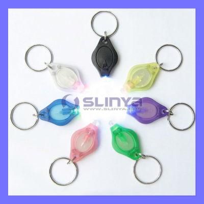 Multi Color Mini Flashlight Keychain Micro LED Light Promotion Gift Logo (SL-306)