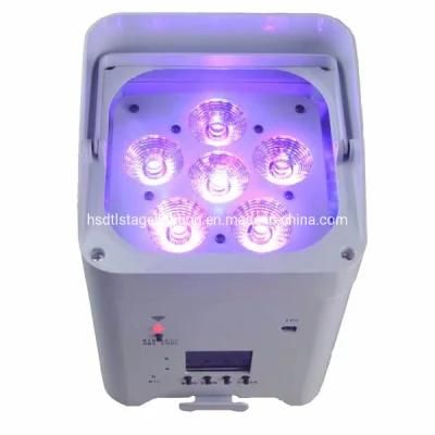 6PCS 18W 6 in 1 Battery Wireless LED PAR Light