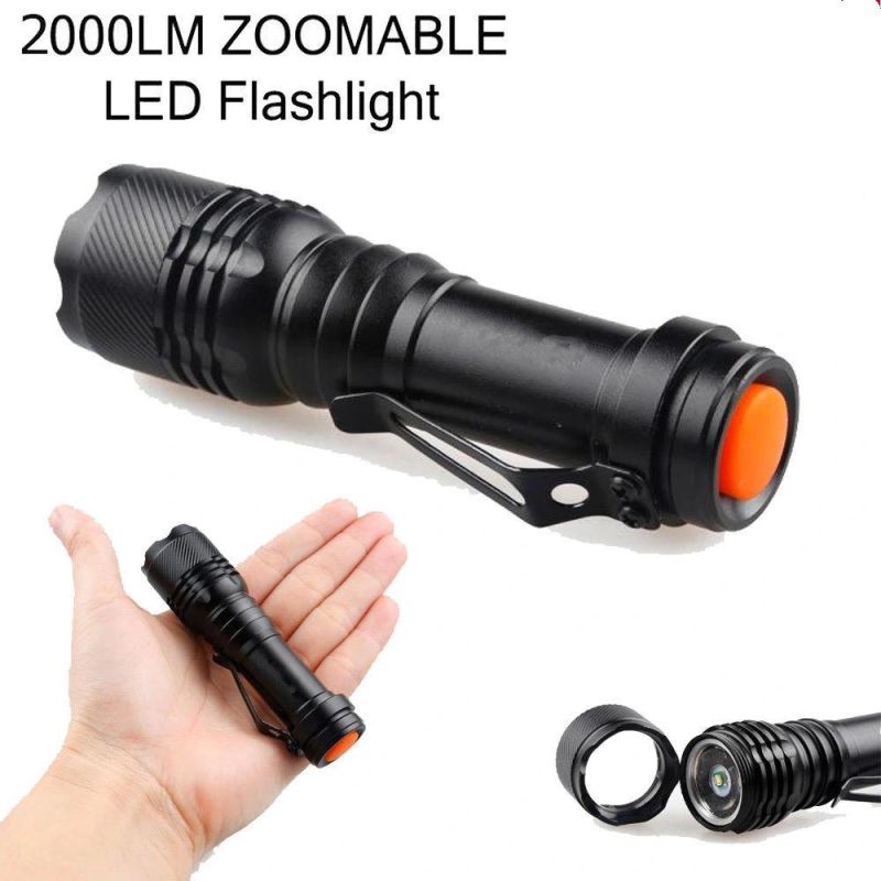 Factory Customize CREE XPE 4W Rechargeable LED Flashlight for Hiking