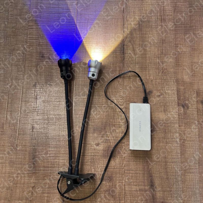 Accept Customized USB Rechargeable Two Heads 360° Rotation LED Fishing Camping Work Reading Table Light Lamp