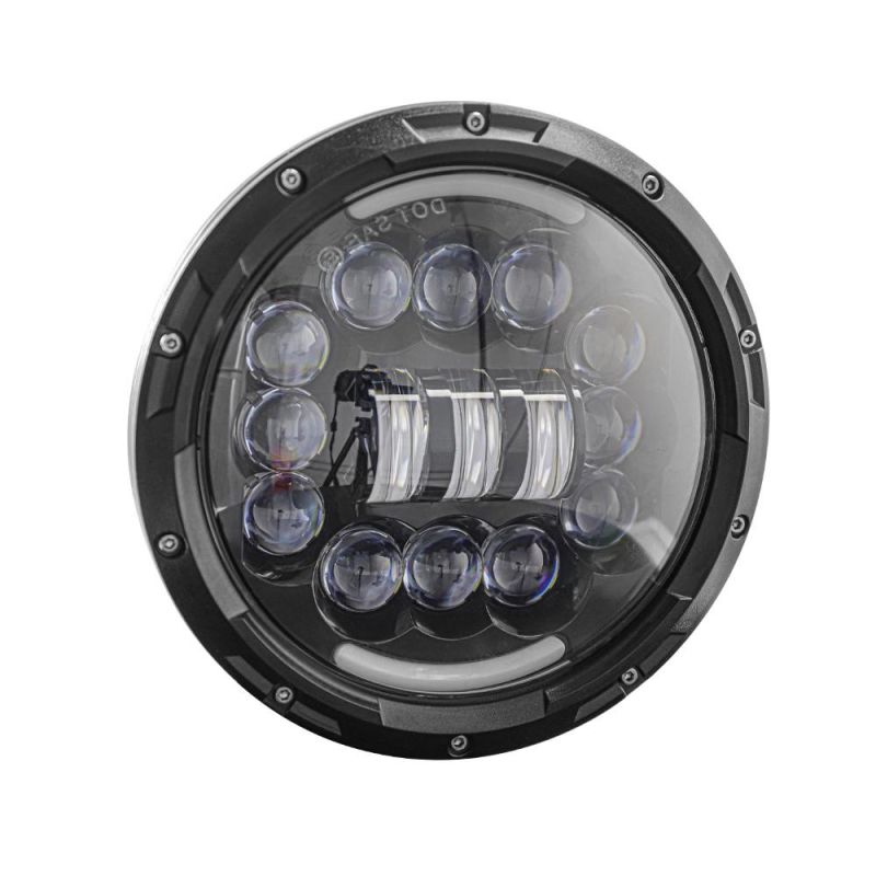 Dxz Remote Control 7 Inch 15LED Headlights RGB Round Thick Multicolor DRL Headlight for Jeep Wrangler Jk Lj Cj LED Car Light