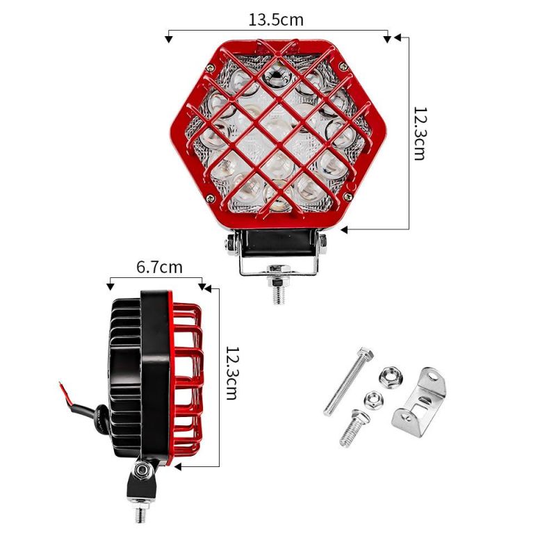 Dxz 5inch 48W 16SMD Working Lamps Driving Lights Auto Lighting System IP67 Waterproof Spotlight