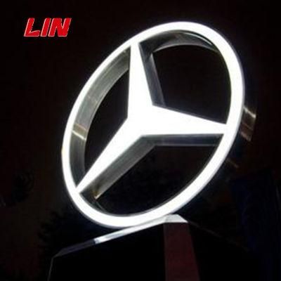 Chinese Classic Brands Car Logo Names with Round Shape LED Auto Emblem / Signage