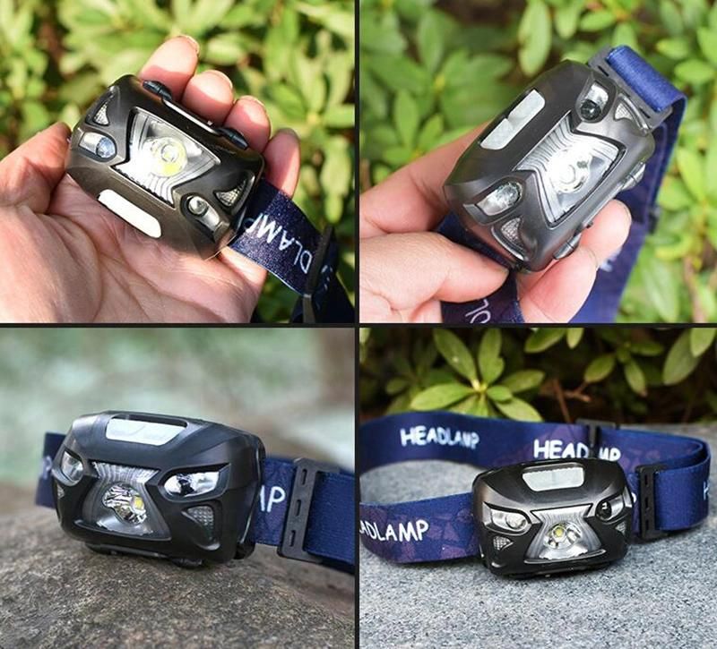 Wholesale Rechargeable XPE Head Torch Light with Red Light Adjustable Sensor Head Torch Lamp Portable Headlight Emergency Warning LED Headlamp