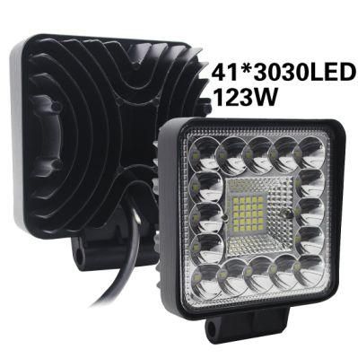 Car LED Work Light 4 Inch 123W Spot Flood Beam LED Bar 12V 24V Driving Lights for Truck Trailer ATV Offroad