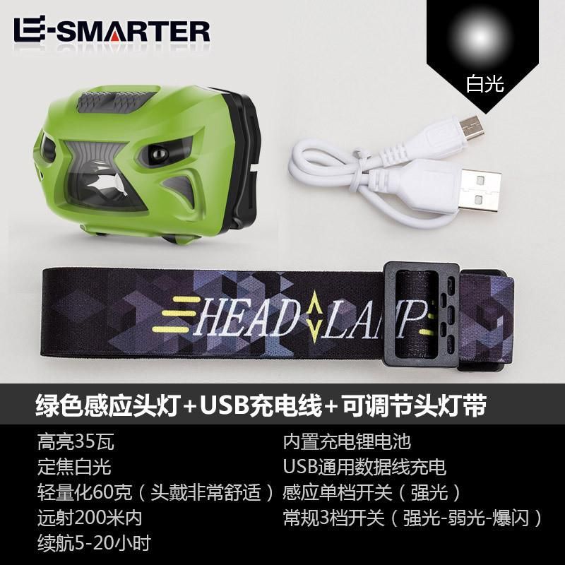 Plastic Adjustable Head Lamp 3W Rechargeable LED Running Headlamp