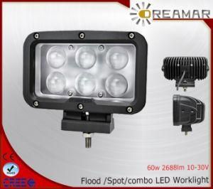 60W LED Working Light with CREE Chip, Waterproof IP67, 2 Years Warranty