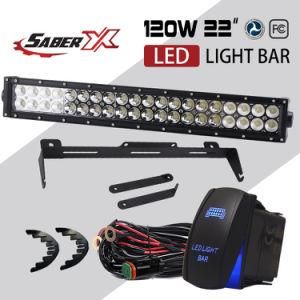 22 Inch 120W LED Light Bar with Bumper Mounting Brackets for 2011-2016 Ford F250 F350 Super Duty
