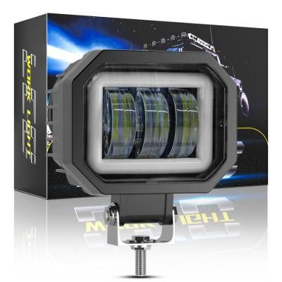 Dxz 30W 7D CREE COB Light Bar Angel Eyes Car Work Light Auto Accessories Auto Parts Spot Light