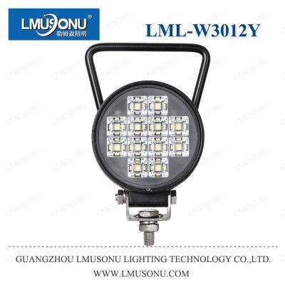 Lmusonu New 3012y 18W Round Portable LED Work Lamp with Original Osram with Switch