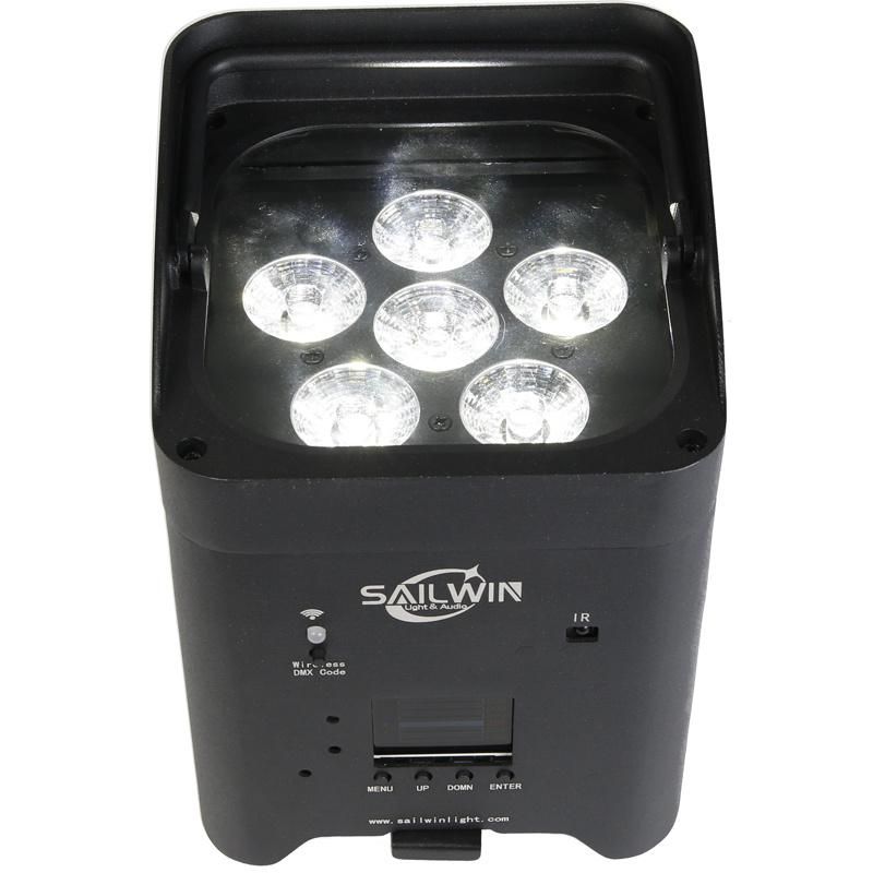 EU Stock 6X18W APP Mobile Battery Powered Stage LED Uplight