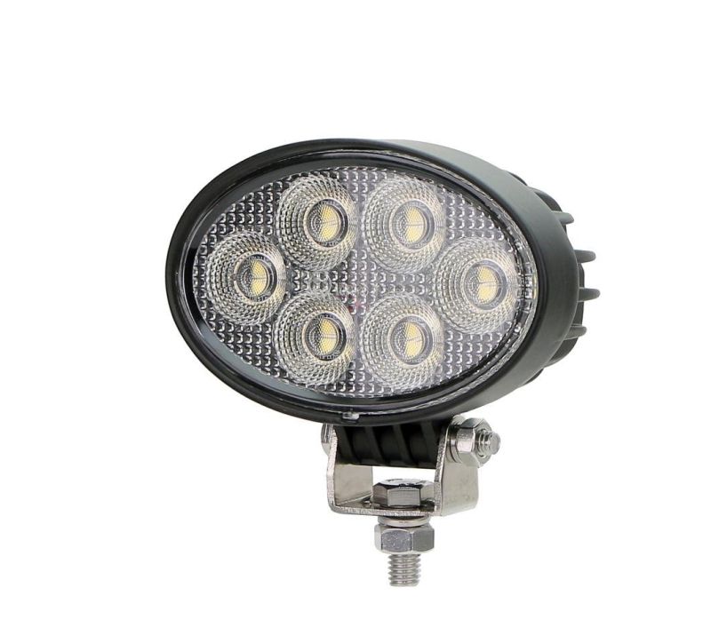 EMC Approved 24W Oval LED Flood Driving Work Light for Trucks