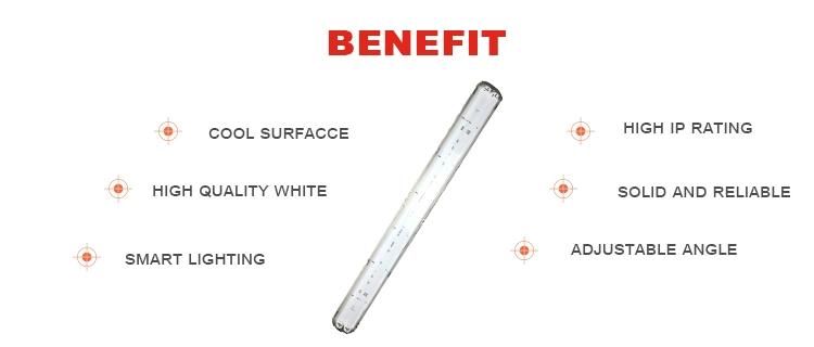 Tri-Proof LED Tube Surface Mount 2X18W Lighting Fixture