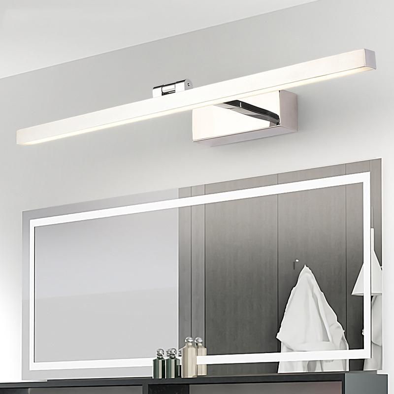 LED Bathroom Vanity Lighting Fixtures Long Shade Stainless Steel Bath Mirror Lamp (WH-MR-49)