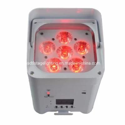 DJ Light Battery PAR Can 6X18W Uplight