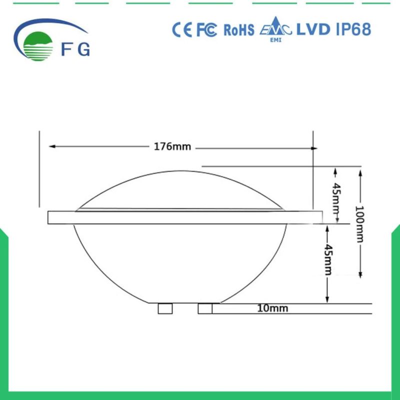 Glass AC12V RGB/White PAR56 Underwater Swimming Pool Light