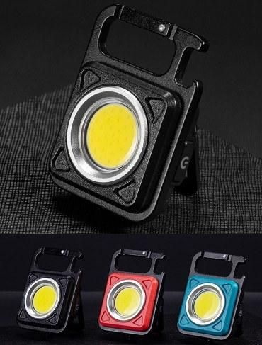 Small Mini COB Pocket Magnetic Flashlights High Lumens Bright Rechargeable Keychain Magnetic Work Light