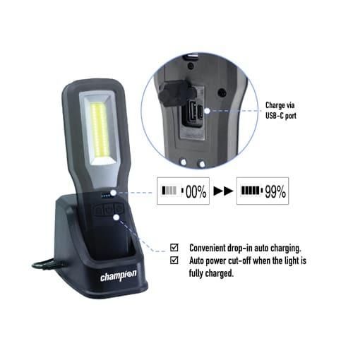 10W LED Magnetic Rechargeable Work Light with Charging Dock