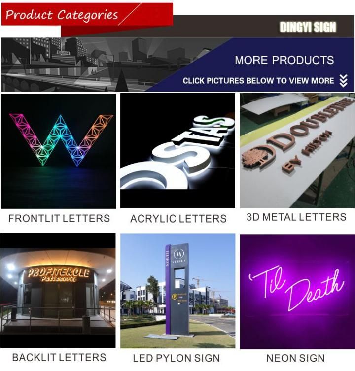 Professional Custom 3D Light up Advertising LED Light Box Signs