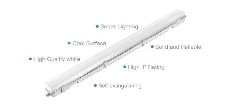 2X58W 1500mm Tri-Proof Tube Fluorescent Lamp Fitting
