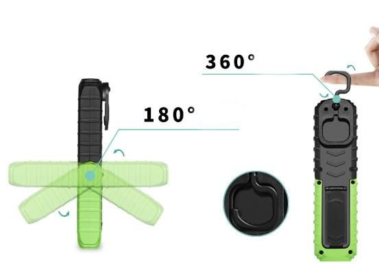 Cordless Portable Magnetic COB 3W LED Inspection Lamp with Clip