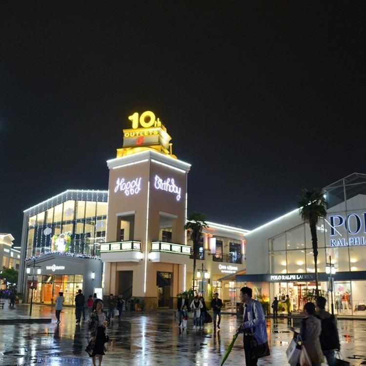 Plaza Advertising Logos Signboard 3D Illuminated Building Roof Big Letter Sign