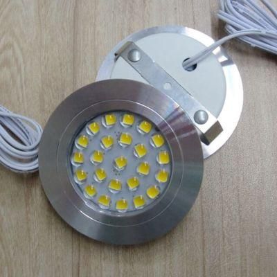 Furniture/Closet/Wardrobe/Counter/Jewelry Cabinet Round DC12V 3W Recessed LED Down Puck Lamp