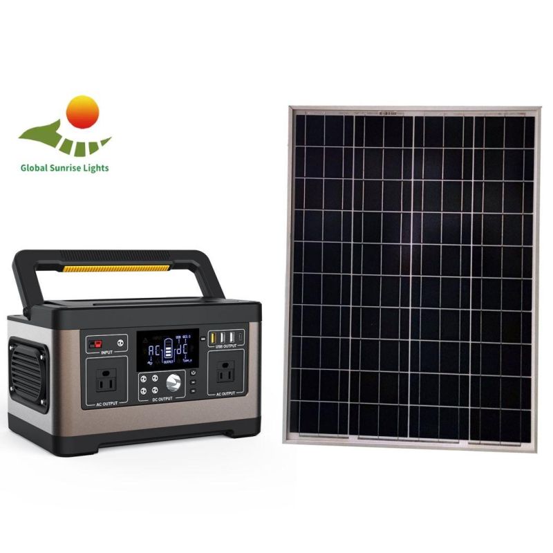 Global Sunrise Solar Energy Storage System Emergency Lighting with 4 PCS Bulbs Solar Light