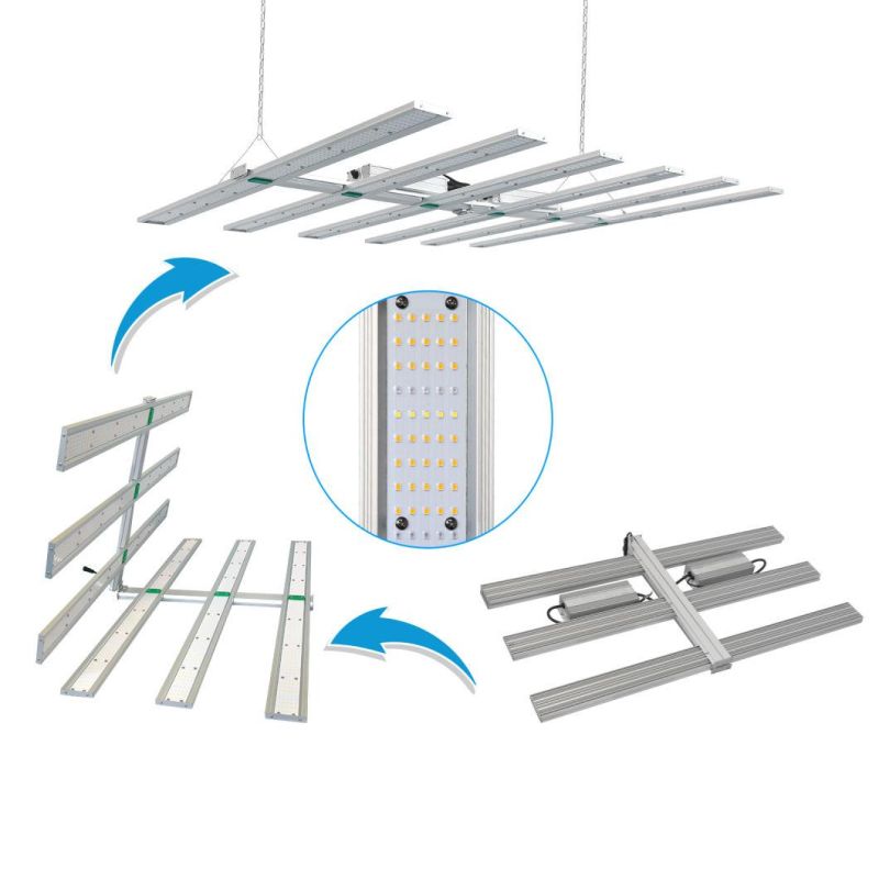 Sunmore Lighting Fixture Full Spectrum High Power Adjustable LED Panel Tri-Proof High Bay Linear Flexible Strip Light 200W/240W/640W/800W/1000W/ LED Grow Light