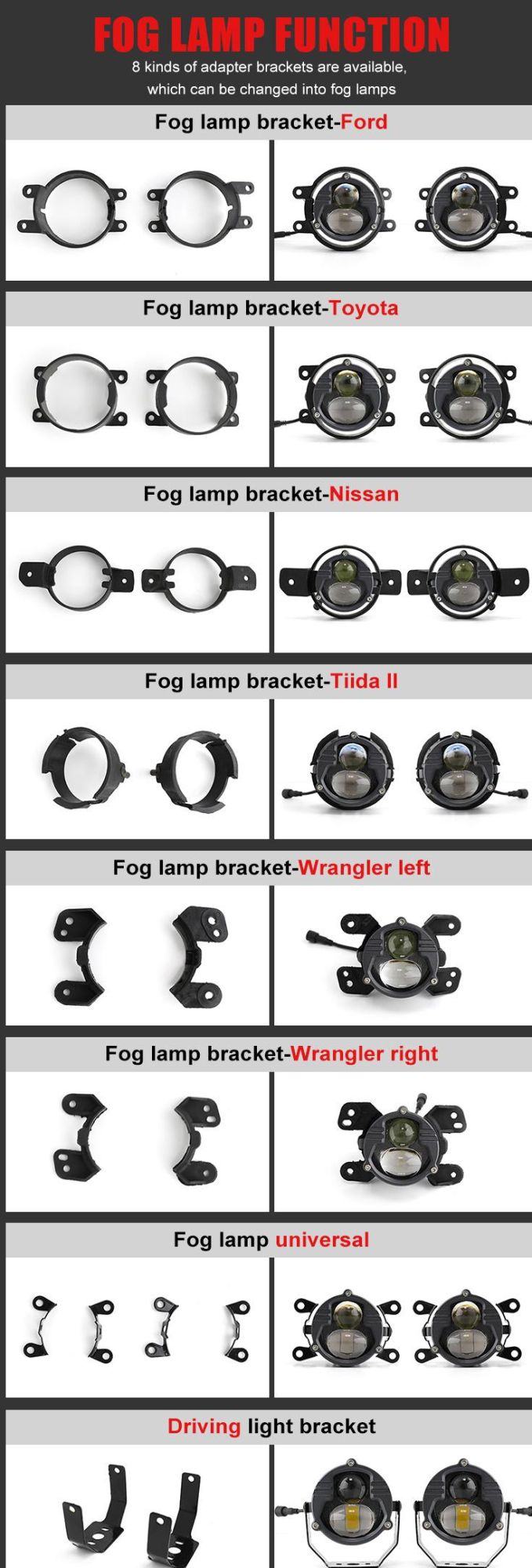 1lux@1500m 60W 3inch Three Color Auxiliary Lamp High Low Beam White Yellow Lens Fog Lights Offroad Motorcycle Car Mini Laser LED Work Driving Lights for Toyota