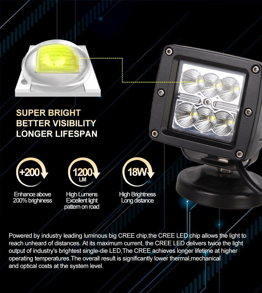 New IP68 Outdoor 12V LED Working Light Tractor Square Car off Road Vehicle Auto Work Light LED