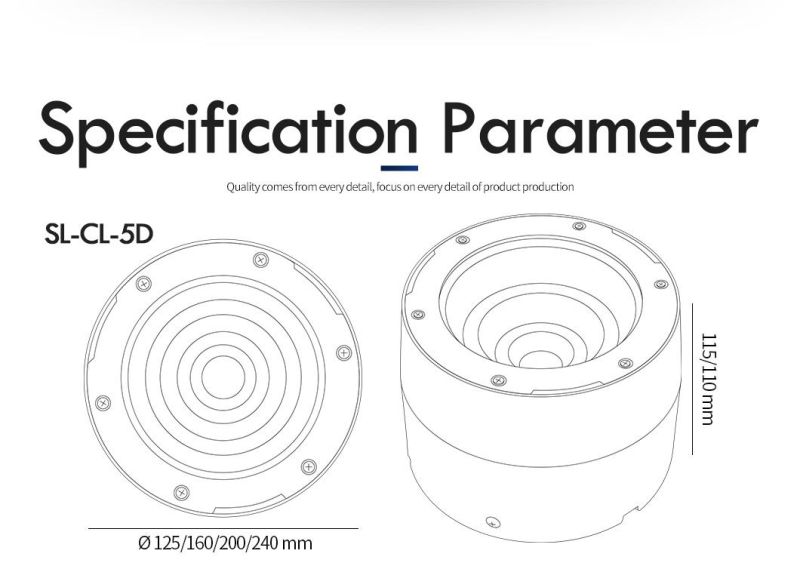 Integrated Round Black 20W 30W 40W 50W LED Surface Mounted Downlight