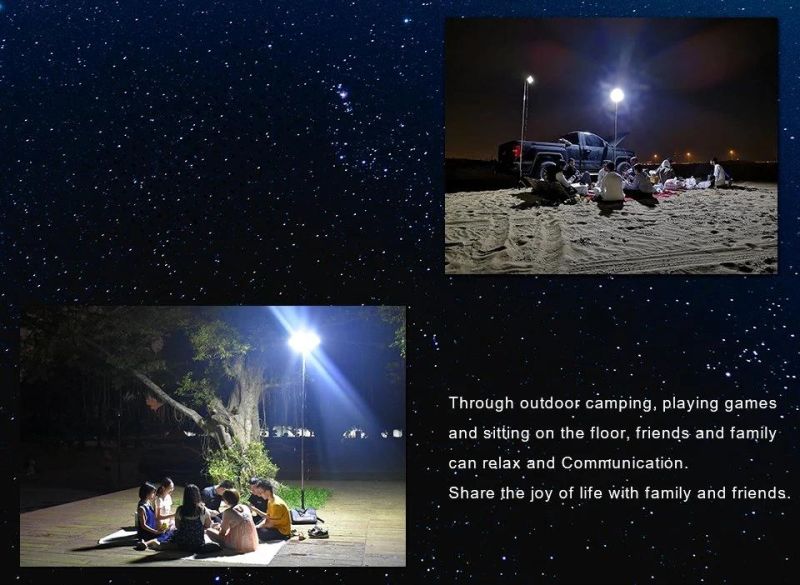 360 Light Night Fishing Lighting Outdoor Portable Telescopic Rod LED COB Camping Lantern Camp Lights Worklight