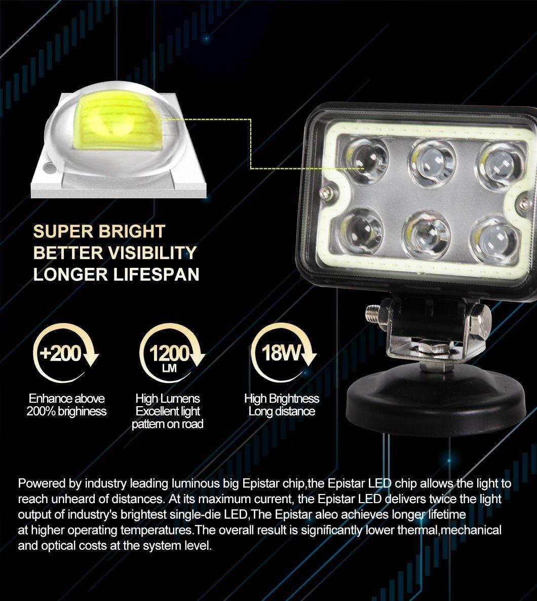 Wholesale Price 2inch 18W 12V Automotive LED Light Work Super Bright Flood LED Driving Light