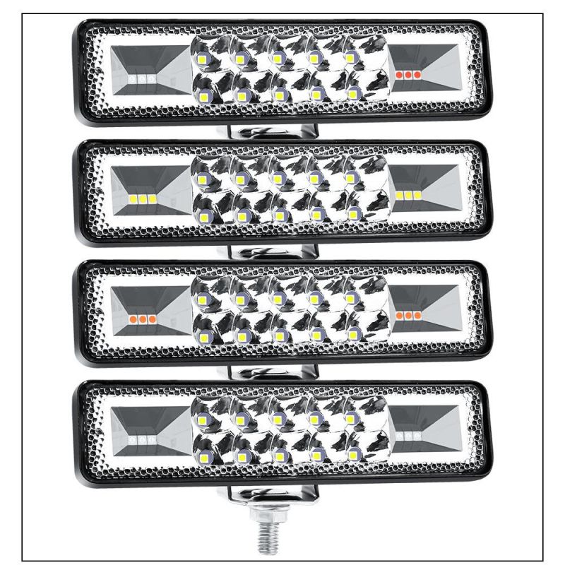 Dxz 6inch 16LED Day Running Lights Modified Lights Car LED Work Light Amber/White /Red/Blue Flashing Light