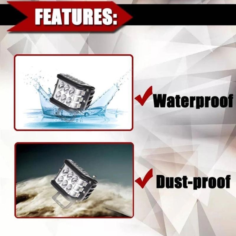 60W Waterproof Work Light LED Light Bars Spot Flood LED Headlight for Work Driving Offroad Car