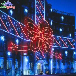 2017 Outdoor Shopping Mall Wall Decoration LED Christmas Giant Flower